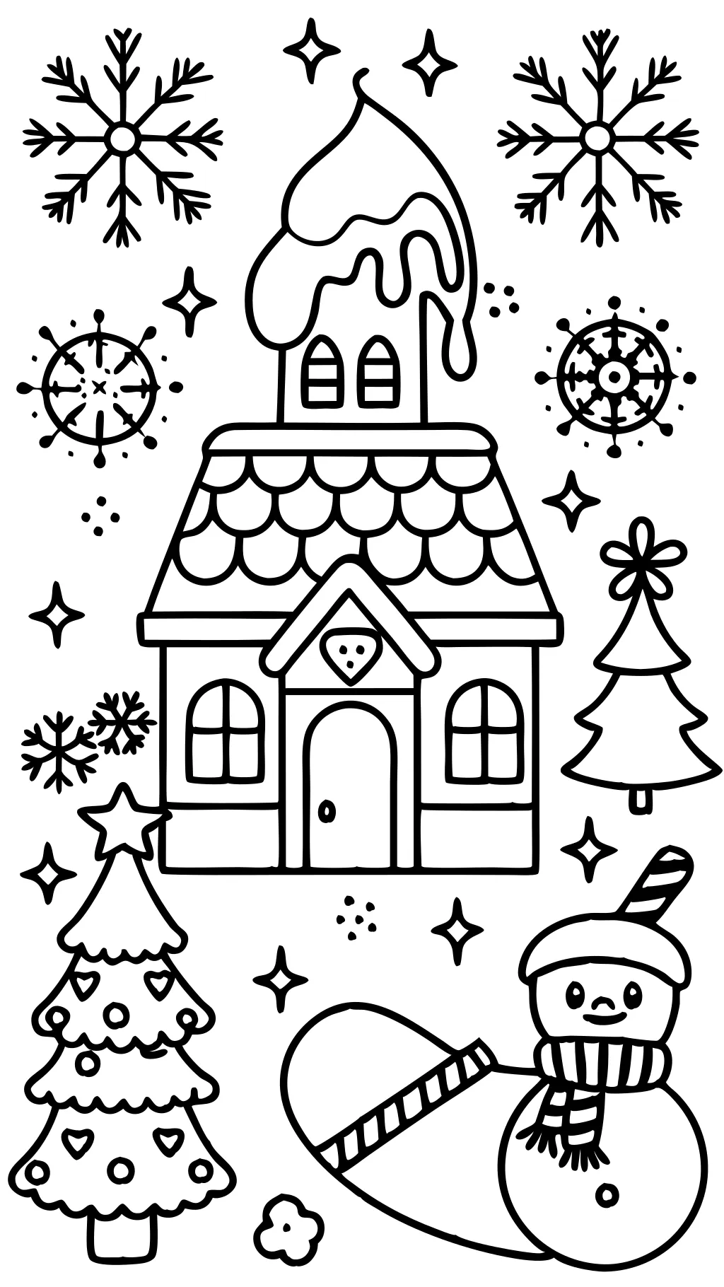 winter holiday coloring pages